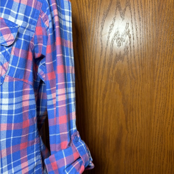 Duluth Trading Co women’s Blue and Red Plaid Shirt - small - Picture 3 of 11